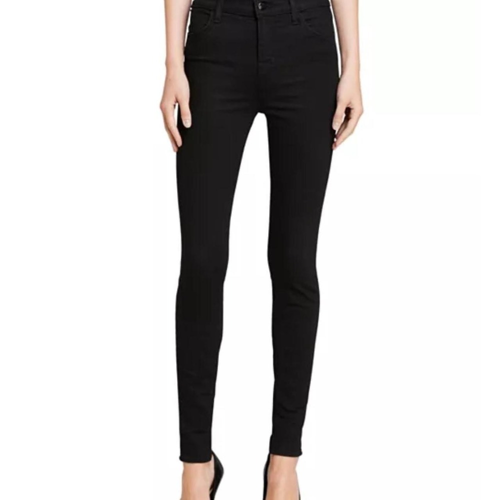 J Brand Maria High-Rise Skinny Jeans Seriously Black 23110O294 Size 29